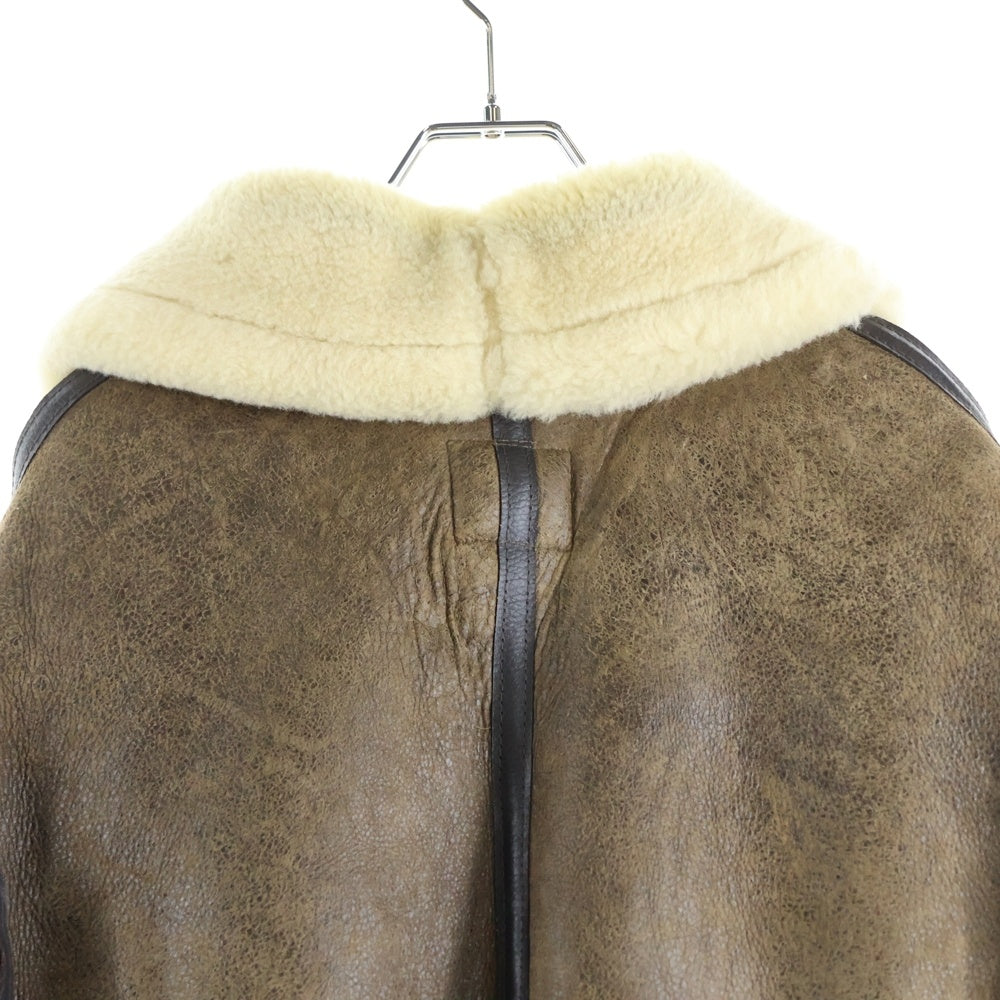 AVIREX(アヴィレックス) B-3 シープスキン ムートン ボア フライトジャケット ブラウン AC-17555