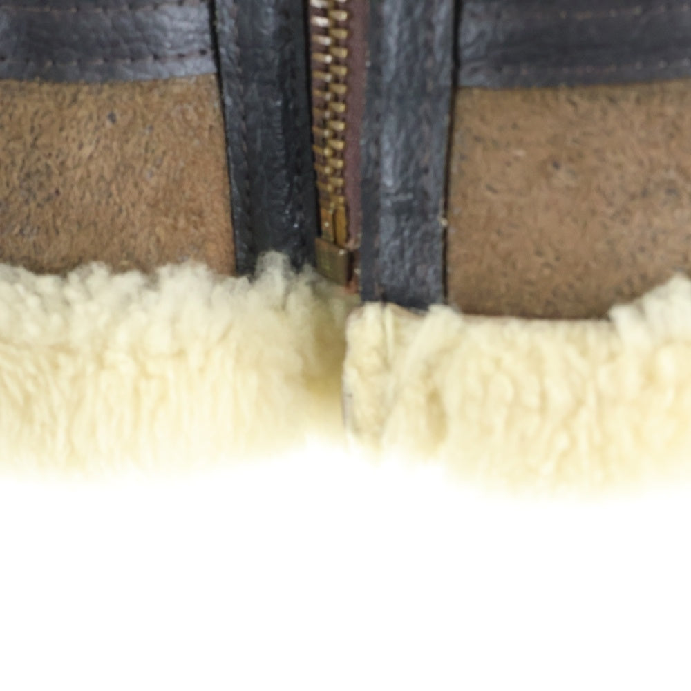 AVIREX(アヴィレックス) B-3 シープスキン ムートン ボア フライトジャケット ブラウン AC-17555