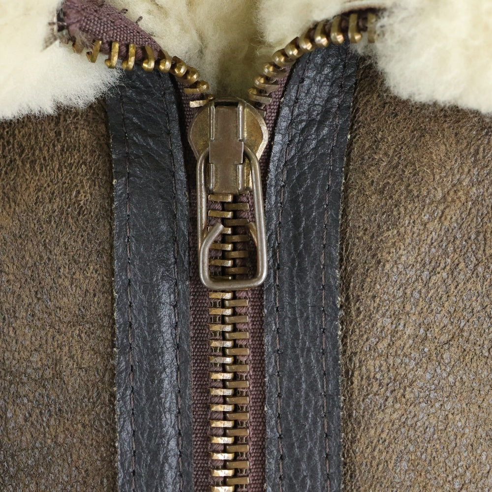 AVIREX(アヴィレックス) B-3 シープスキン ムートン ボア フライトジャケット ブラウン AC-17555