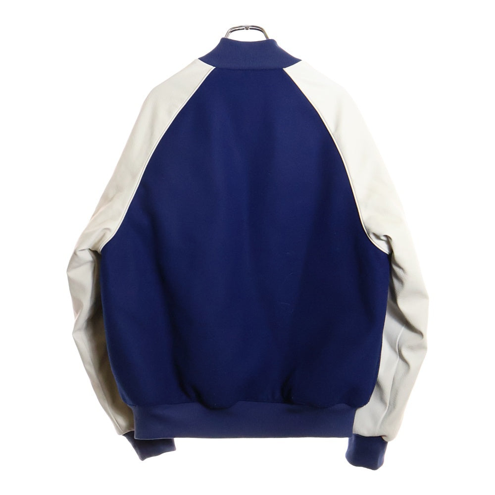 adidas(アディダス) SST VARSITY トレフォイルロゴパッチ スタジャン ジャケットブルゾン ブルー/ホワイト IL2574