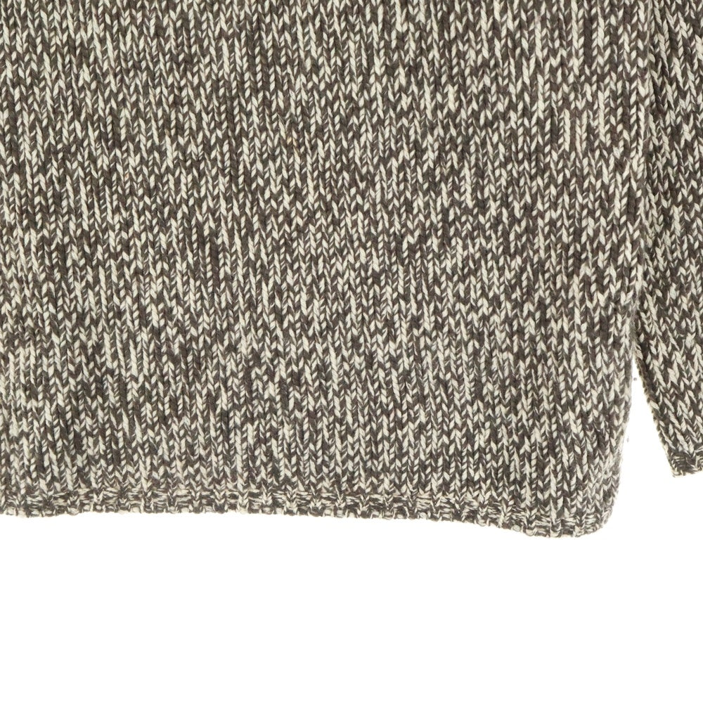 HERMES(エルメス) Cashmere Half Zip Knit カシミヤ ハーフジップ エルボーパッチ ニット セーター ブラウン