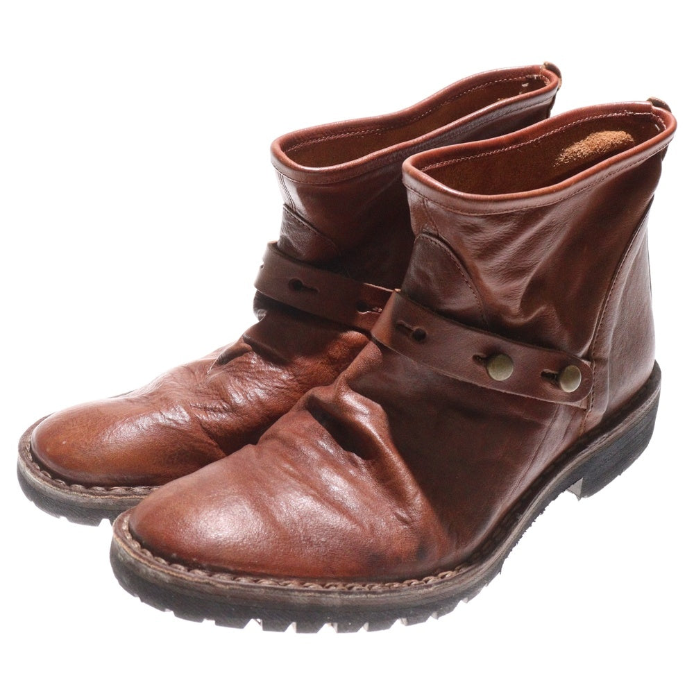 DIESEL(ディーゼル) フロントアジャスター レザーショートブーツ ブラウン