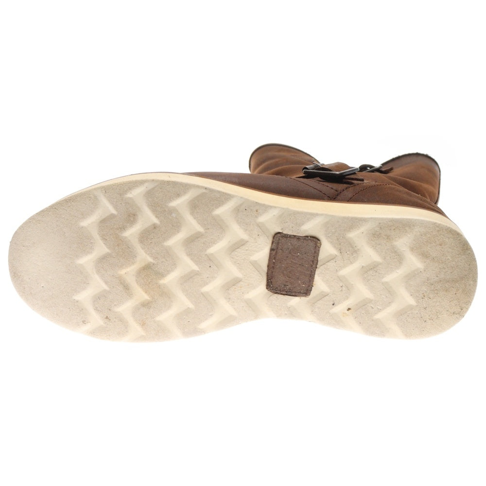 DIESEL(ディーゼル) ロゴ刻印 アジャスター レザーミドルブーツ ブラウン