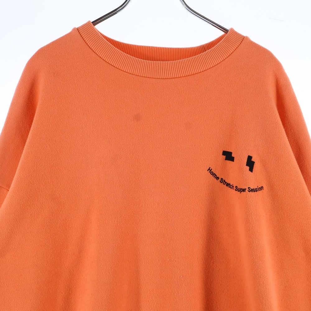 DIESEL(ディーゼル) S-MART-FLU FELPA フロントエンブロイダリー クルーネックスウェット トレーナー オレンジ A01153