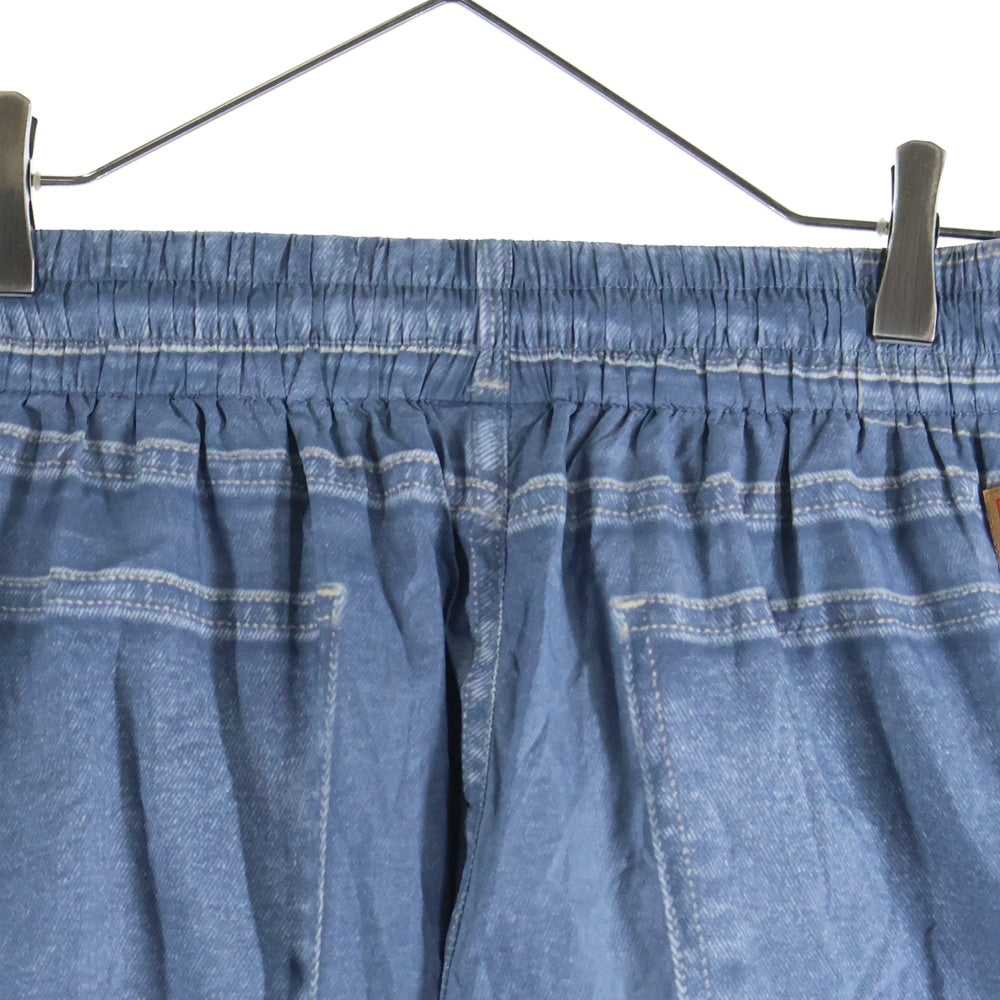 DIESEL(ディーゼル) AUWB-MADDOX-HT20 デニムプリント ドローストリング ナイロンジョガーパンツ インディゴ A09403