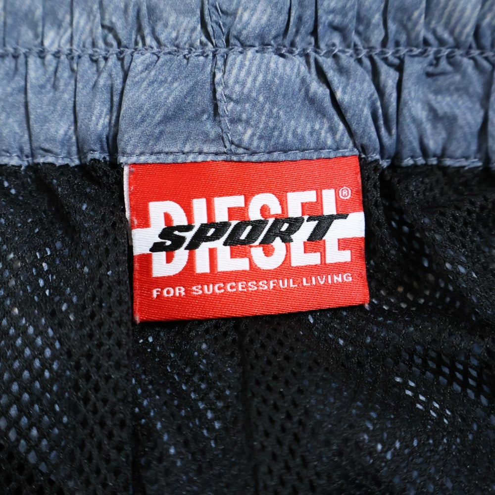 DIESEL(ディーゼル) AUWB-MADDOX-HT20 デニムプリント ドローストリング ナイロンジョガーパンツ インディゴ A09403