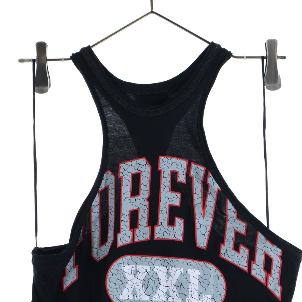 DIESEL(ディーゼル) D-ZELIE フロントクラックプリント ラップドレス カットソー レディース ブラック A12953