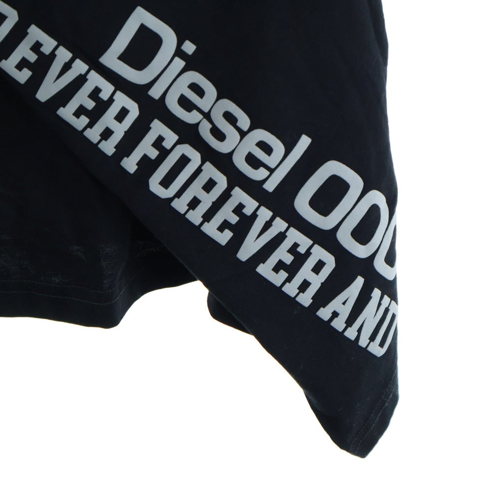DIESEL(ディーゼル) D-ZELIE フロントクラックプリント ラップドレス カットソー レディース ブラック A12953