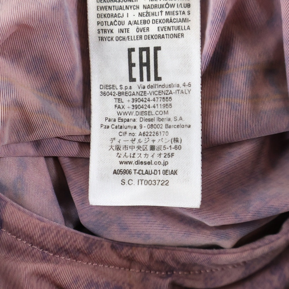 DIESEL(ディーゼル) T-CLAU-D1 トロンプルイユ シースルー ロングスリーブ トップス レディース ピンク A05906