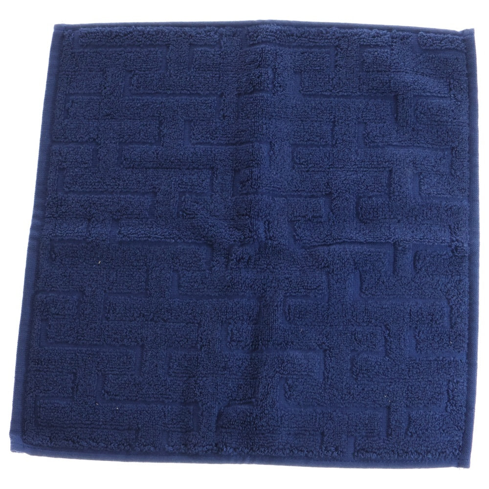 HERMES(エルメス) Hロゴ総柄 コットン ハンカチ ハンドタオル ブルー