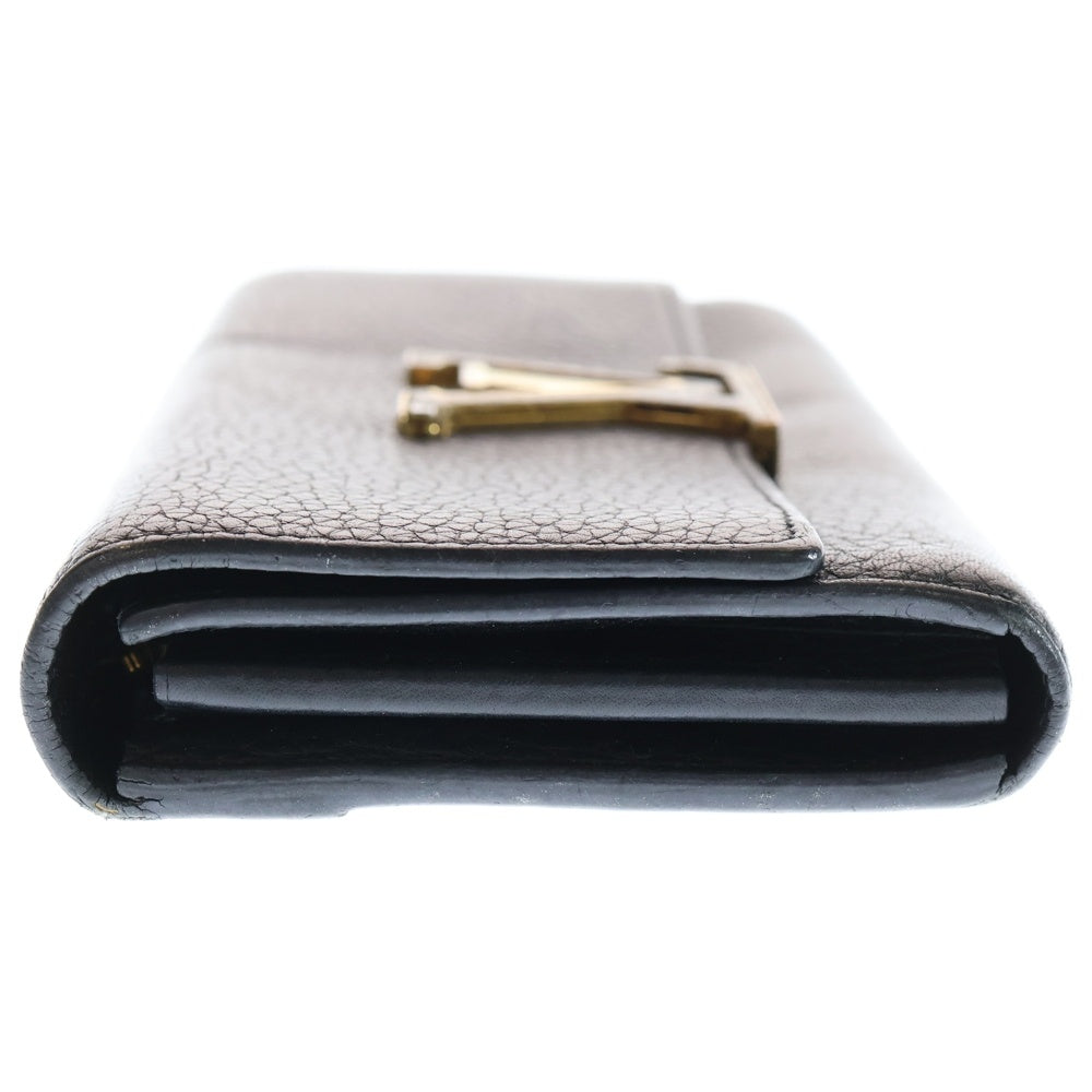 LOUIS VUITTON(ルイヴィトン) ポルトフォイユ カプシーヌ レザー ロングウォレット ブラック N90129 MI3108