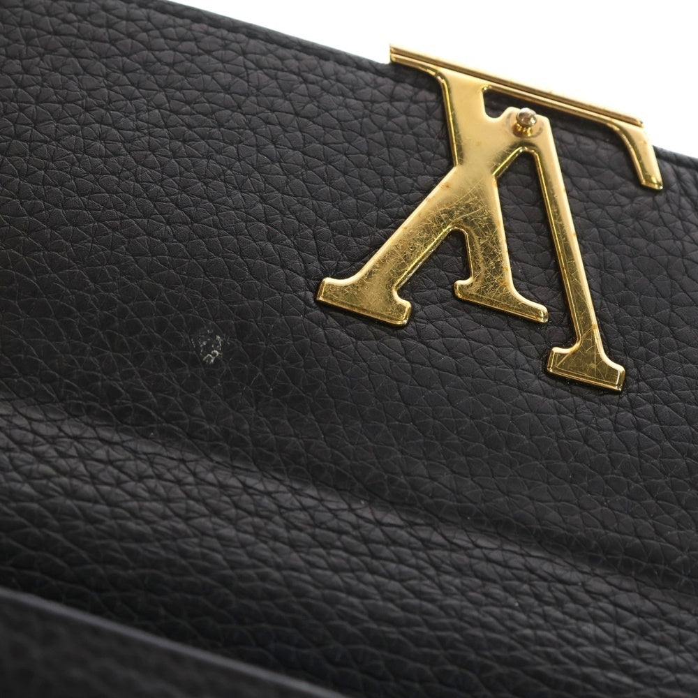 LOUIS VUITTON(ルイヴィトン) ポルトフォイユ カプシーヌ レザー ロングウォレット ブラック N90129 MI3108