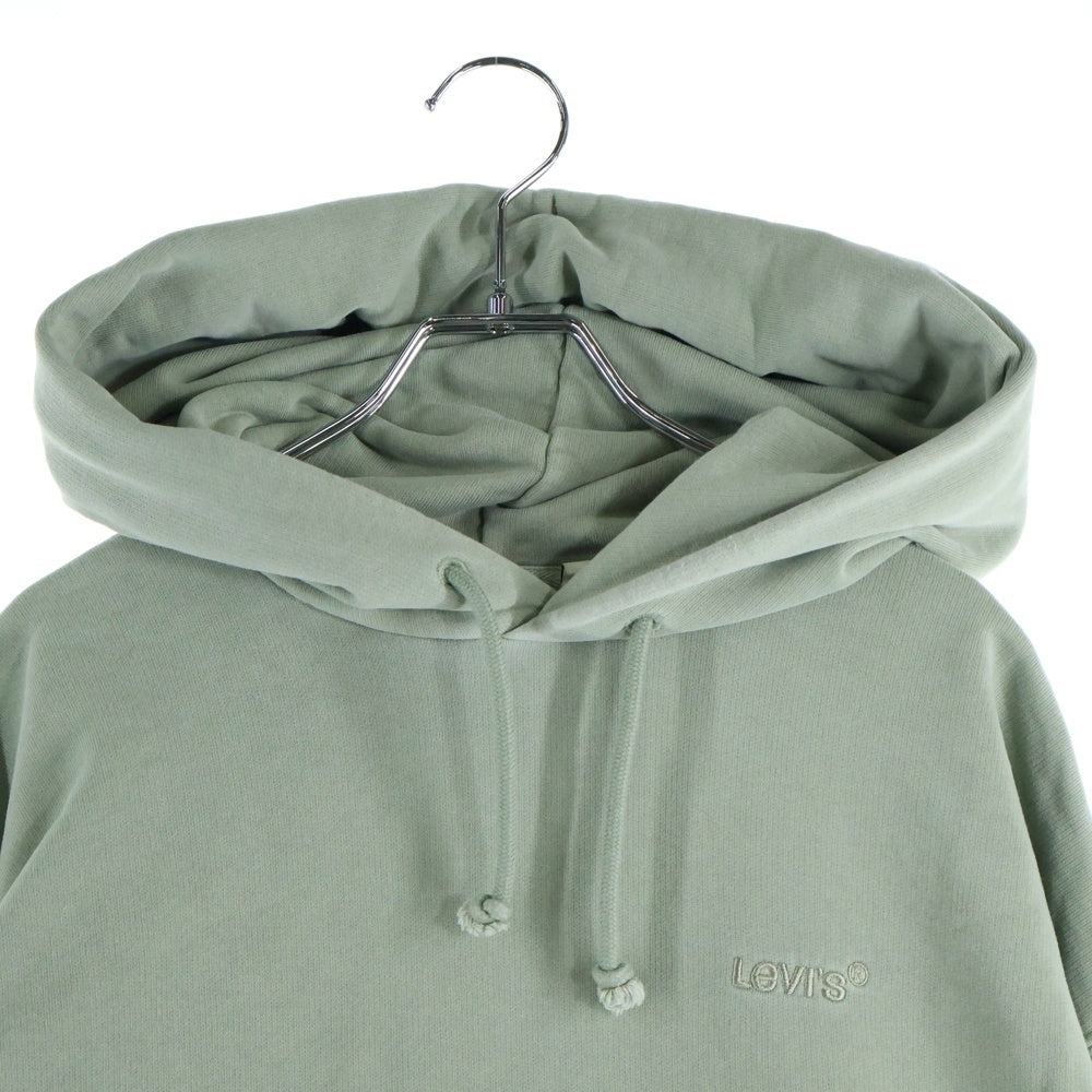 Levi's(リーバイス) RELAXED ロゴ刺繍 リラックスフィット スウェット プルオーバーパーカー ライトグリーン