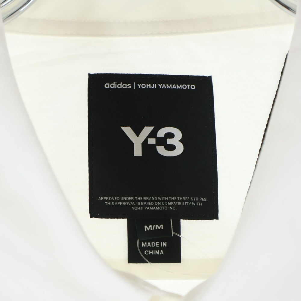 Y-3(ワイスリー) U GFX LOGO SHIR グラフィックロゴ バックプリント 胸ポケット ボタンアップ 長袖シャツ ホワイト JM3202