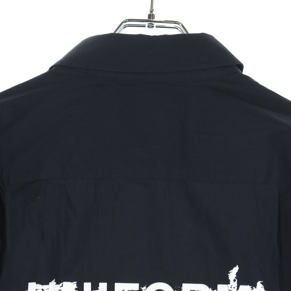 Y-3(ワイスリー) U GFX LOGO SHIR グラフィックロゴ バックプリント 胸ポケット ボタンアップ 長袖シャツ ブラック JN4878