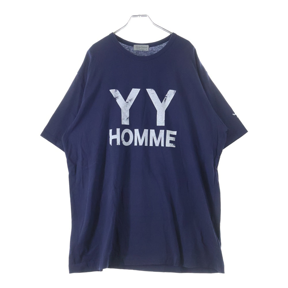 Yohji Yamamoto POUR HOMME(ヨウジヤマモト プールオム) 24SS プロダクト ダイイング ワイワイエイチ ピーティー フロントロゴデザイン 半袖Tシャツ HS-T92-991-1-03