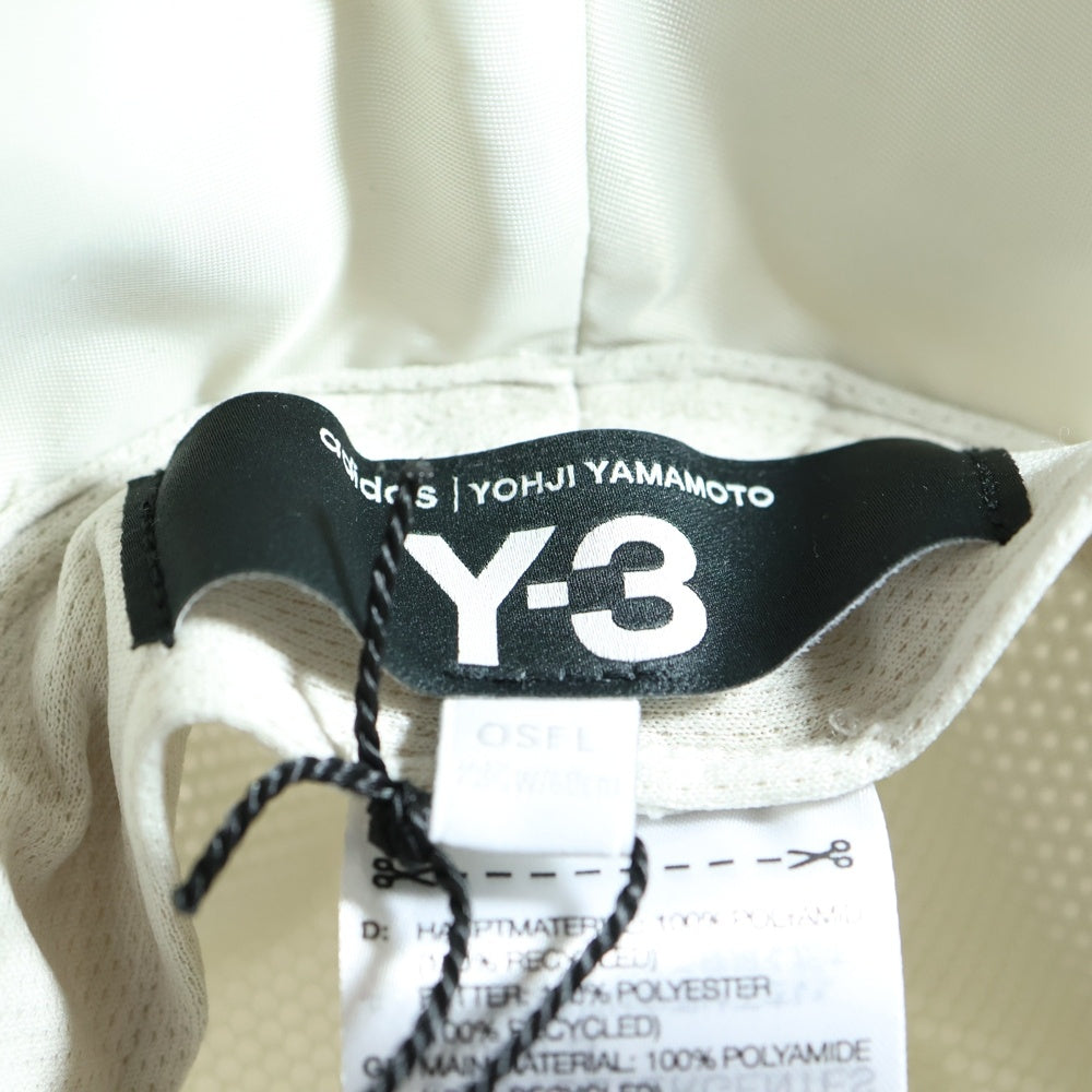Y-3(ワイスリー) STRAPS HAT TALC ストラップス タルク ロゴデザイン つば付き バケットハット キャップ 帽子 ホワイト JM9063
