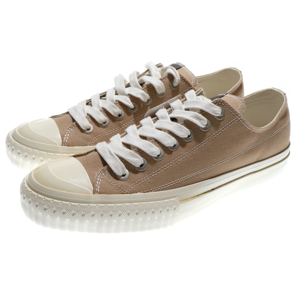 Y's for men(ワイズフォーメン) 24SS COTTON CANVAS LOW-TOP SNEAKERS コットン キャンバス生地 レースアップ ロースニーカー ブラウン MS-E02-061-1-05