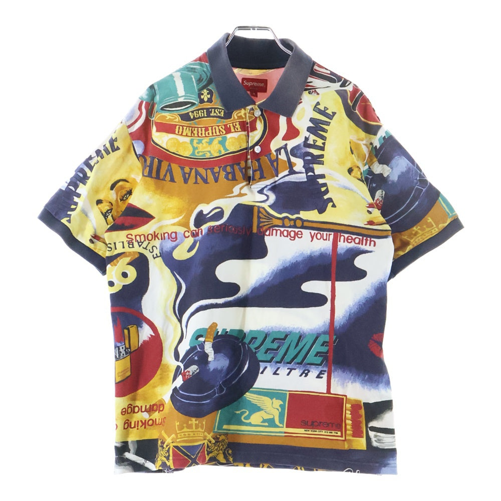 SUPREME(シュプリーム) 20SS Filtre Polo フィルターポロ 総柄 半袖ポロシャツ マルチカラー
