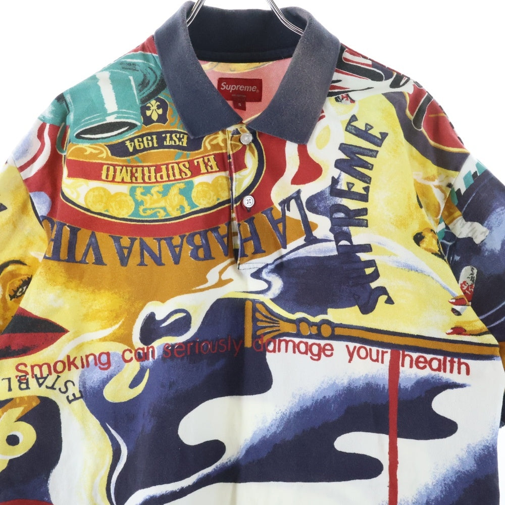 SUPREME(シュプリーム) 20SS Filtre Polo フィルターポロ 総柄 半袖ポロシャツ マルチカラー