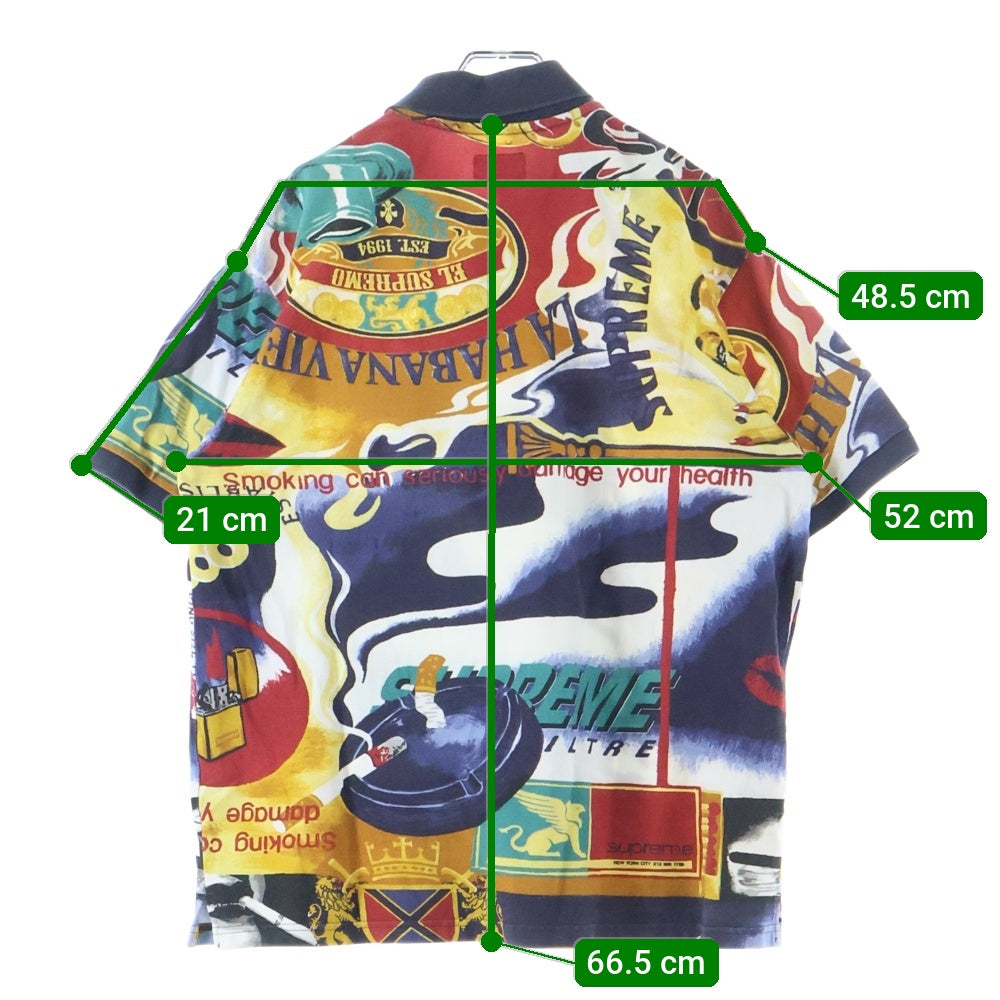 SUPREME(シュプリーム) 20SS Filtre Polo フィルターポロ 総柄 半袖ポロシャツ マルチカラー