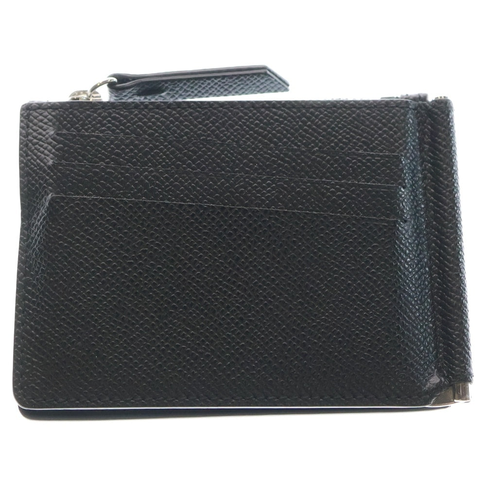 Maison Margiela 11(メゾンマルジェラ11) 4ステッチ マネークリップ付き レザーウォレット 二つ折り財布 ブラック SA1U0018