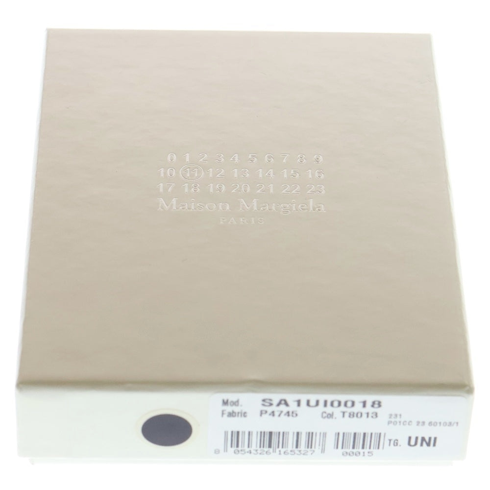 Maison Margiela 11(メゾンマルジェラ11) 4ステッチ マネークリップ付き レザーウォレット 二つ折り財布 ブラック SA1U0018