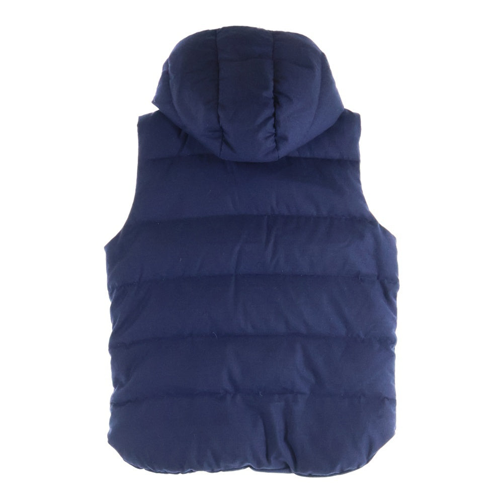 TATRAS(タトラス) 15AW LEONARDO レオナルド ウール フーデッド ダウンベスト ジャケット ブルー MTA15A4299