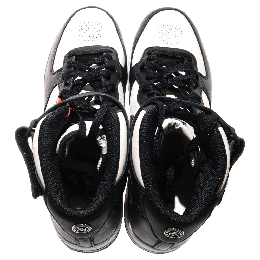 NIKE(ナイキ) ×STUSSY AIR FORCE 1 MID ステューシー エアフォース1 ミッドカットスニーカー ブラック/ホワイト US11/29cm DJ7840-002