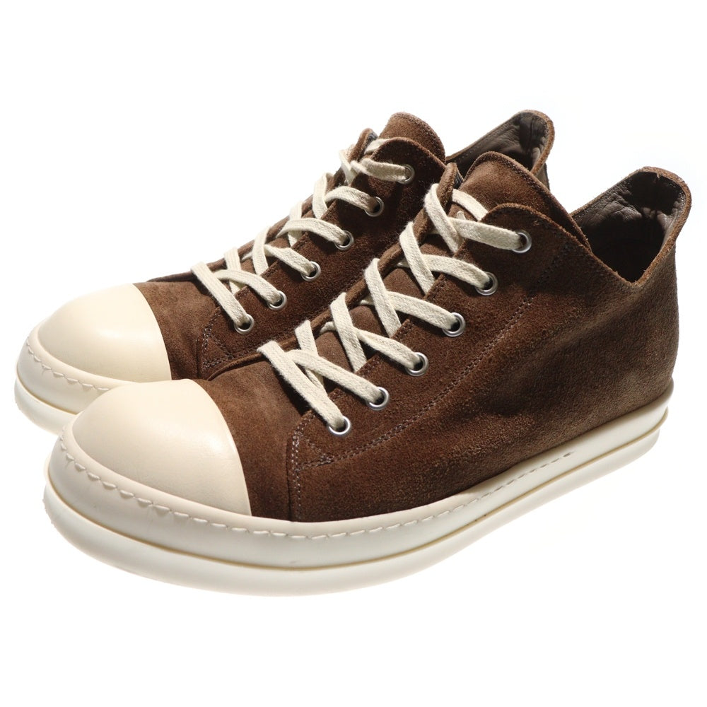 Rick Owens(リックオウエンス) RAMONES LOW SNEAKS DUST ラモーンズ ダスト スエードレザー ローカットスニーカー ブラウン RU02B2891