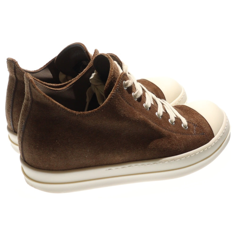 Rick Owens(リックオウエンス) RAMONES LOW SNEAKS DUST ラモーンズ ダスト スエードレザー ローカットスニーカー ブラウン RU02B2891