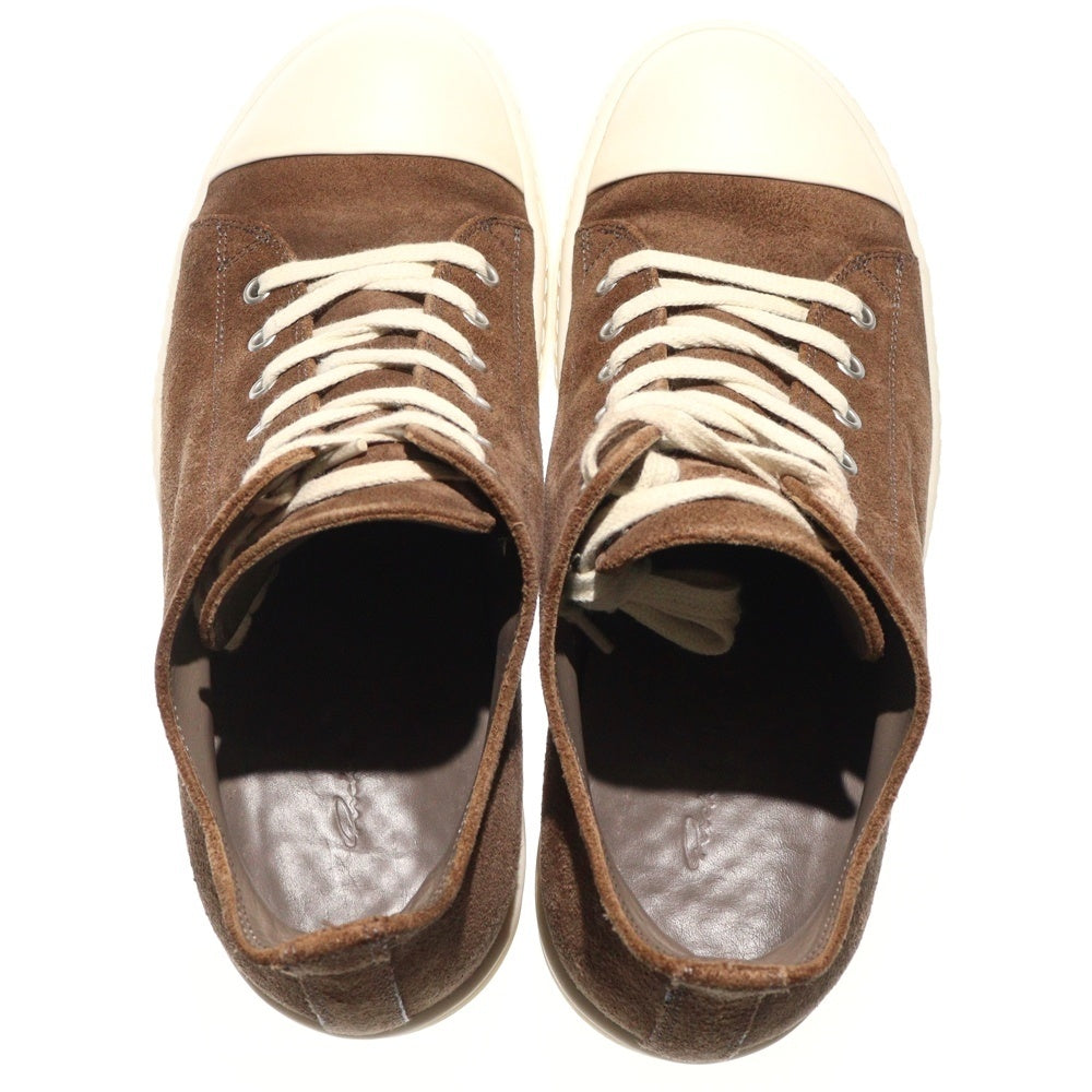 Rick Owens(リックオウエンス) RAMONES LOW SNEAKS DUST ラモーンズ ダスト スエードレザー ローカットスニーカー ブラウン RU02B2891