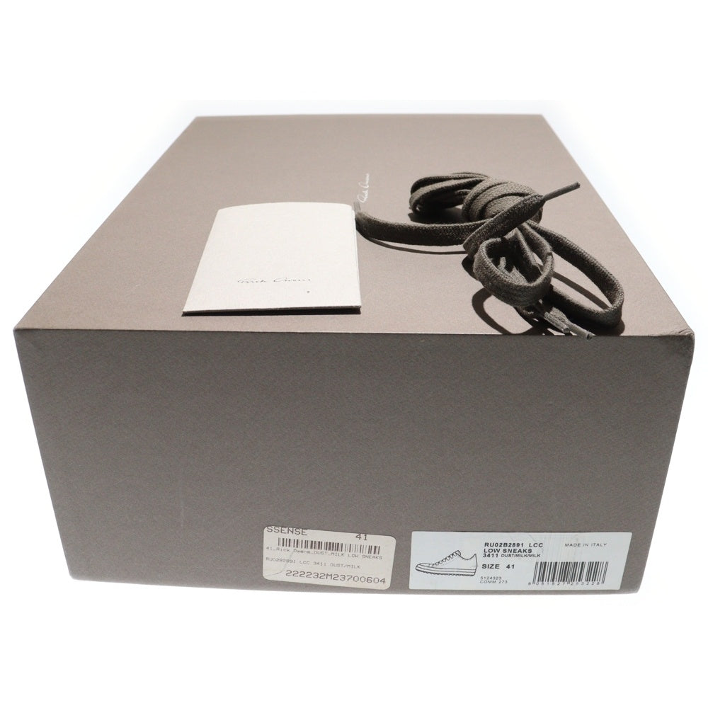 Rick Owens(リックオウエンス) RAMONES LOW SNEAKS DUST ラモーンズ ダスト スエードレザー ローカットスニーカー ブラウン RU02B2891