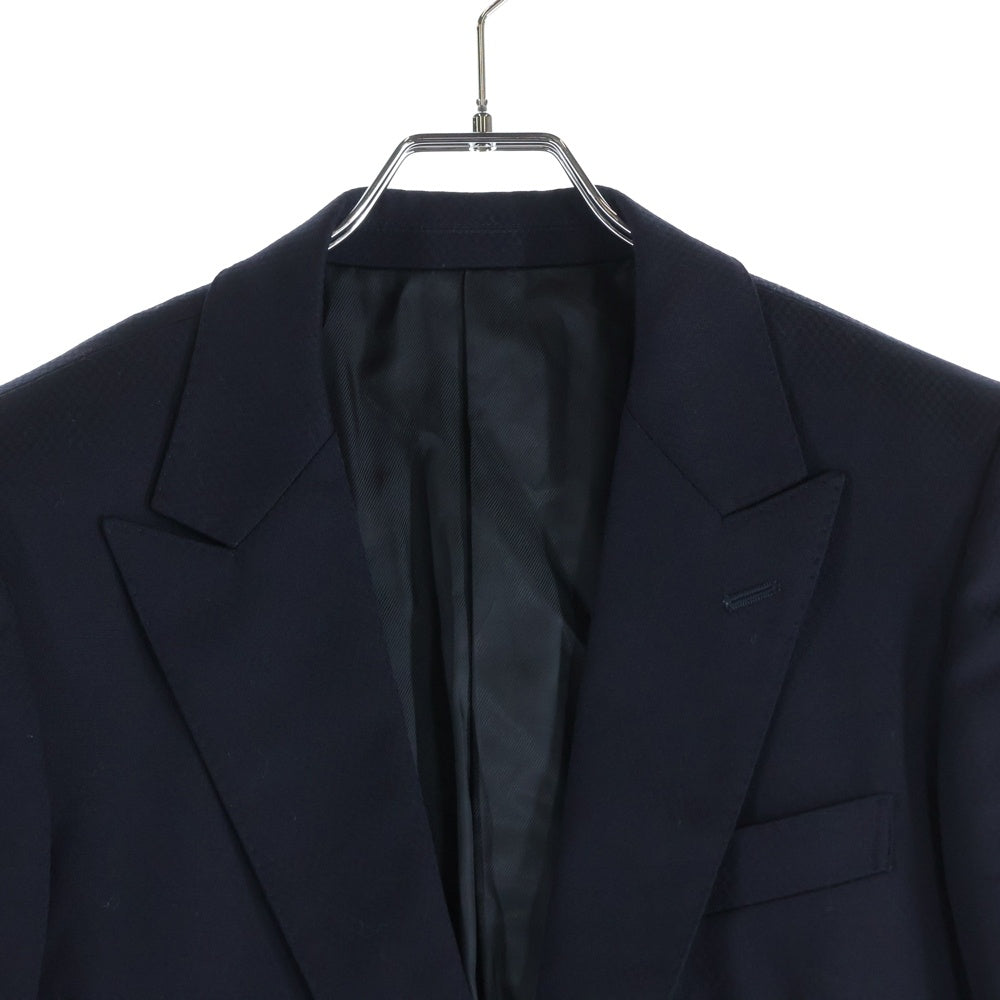 JOHN LAWRENCE SULLIVAN(ジョンローレンスサリバン) ピークドラペル くるみボタン ウール テーラードジャケット ネイビー