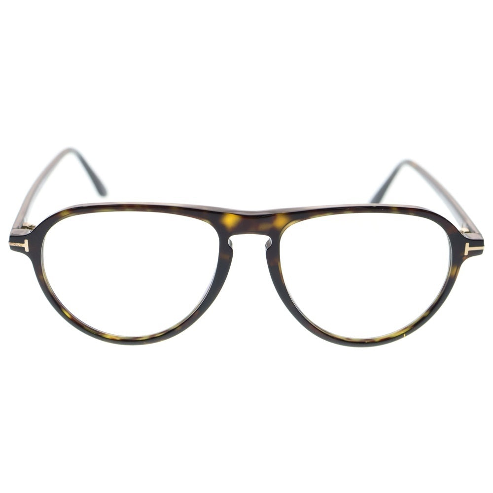 TOM FORD(トムフォード) LIGHT BLOCK ライト ブロック オーバル トーティシェル メガネ サングラス 眼鏡 ブラウン FT5869-B