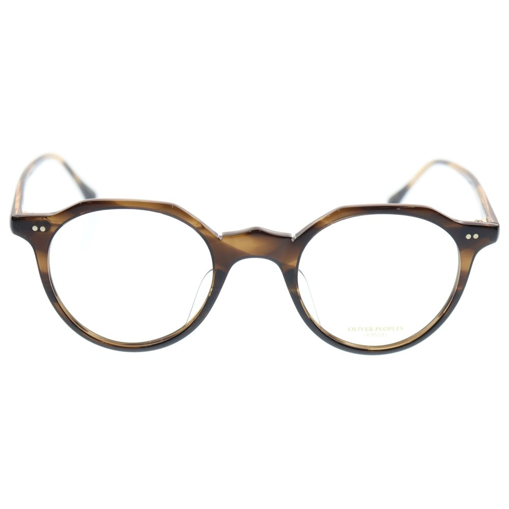 OLIVER PEOPLES(オリバーピープルズ) OP-L-XL クラウンパントシェイプ ロゴデザイン メガネ サングラス 眼鏡 ブラウン