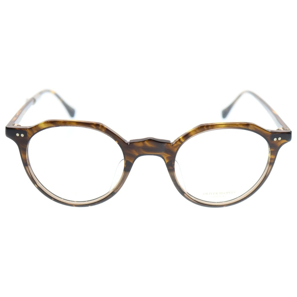 OLIVER PEOPLES(オリバーピープルズ) OP-L-XL クラウンパントシェイプ ロゴデザイン メガネ サングラス 眼鏡 ブラウン