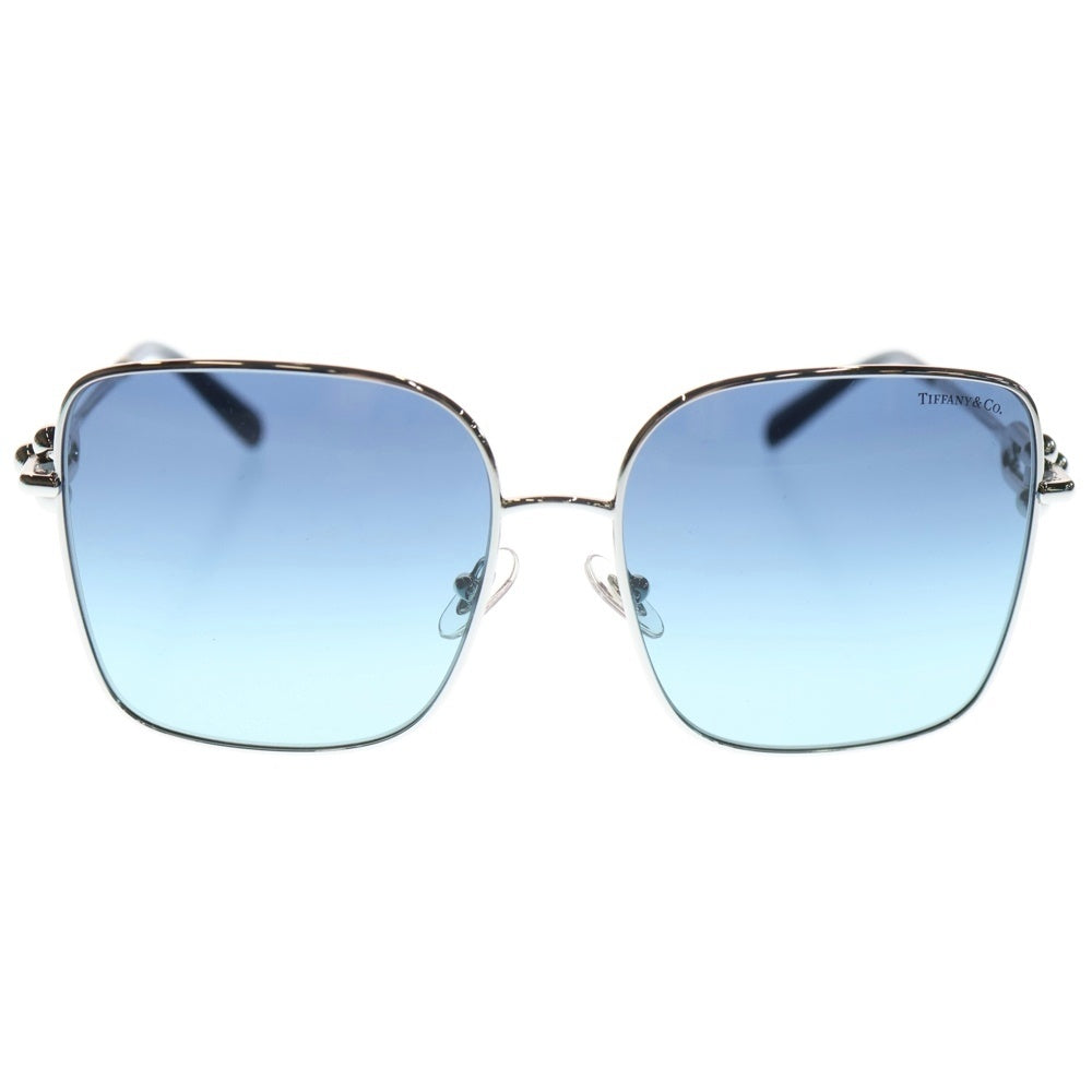 TIFFANY & Co.(ティファニー) ハードウェアモチーフ カラーレンズ スクエア サングラス 眼鏡 ブルー TF3094