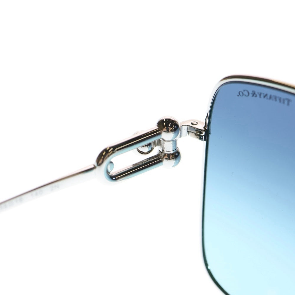 TIFFANY & Co.(ティファニー) ハードウェアモチーフ カラーレンズ スクエア サングラス 眼鏡 ブルー TF3094