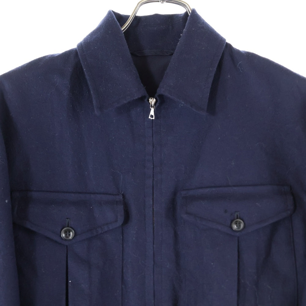 COMOLI(コモリ) 16AW フラノZIP ウール ジャケット ブルゾン ネイビー J03-01007