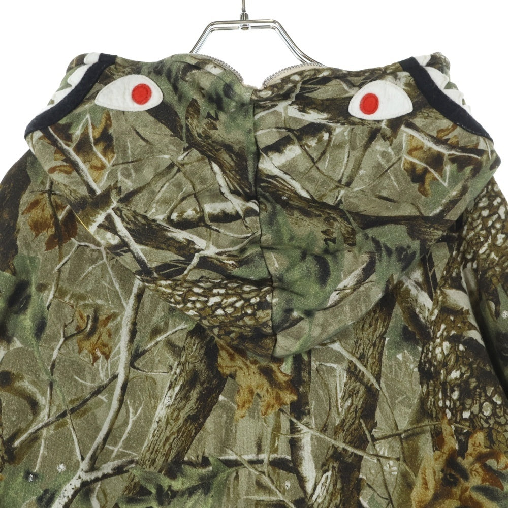 SAINT MICHAEL(セントマイケル) 25AW ×A BATHING APE BAPE ZIP HOODIE ア ベイシング エイプ ベイプ ジップ フーディー カモフラスウェットパーカー カーキ SM-HR1-0000-C38