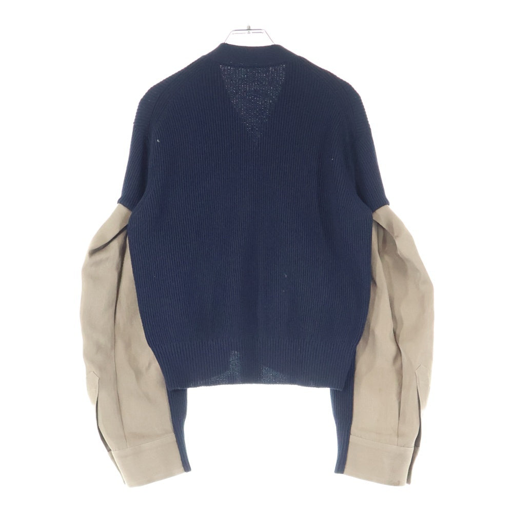 Sacai(サカイ) DOUBLE FACED SILK COTTON KNIT CARDIGAN ダブル