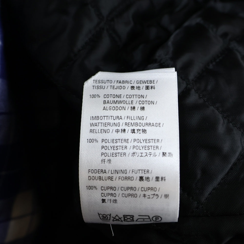 BALENCIAGA(バレンシアガ) 20AW 裏地キルティング チェックシャツジャケット ブルー/ホワイト 583874 TEM20