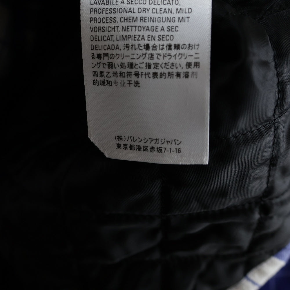 BALENCIAGA(バレンシアガ) 20AW 裏地キルティング チェックシャツジャケット ブルー/ホワイト 583874 TEM20