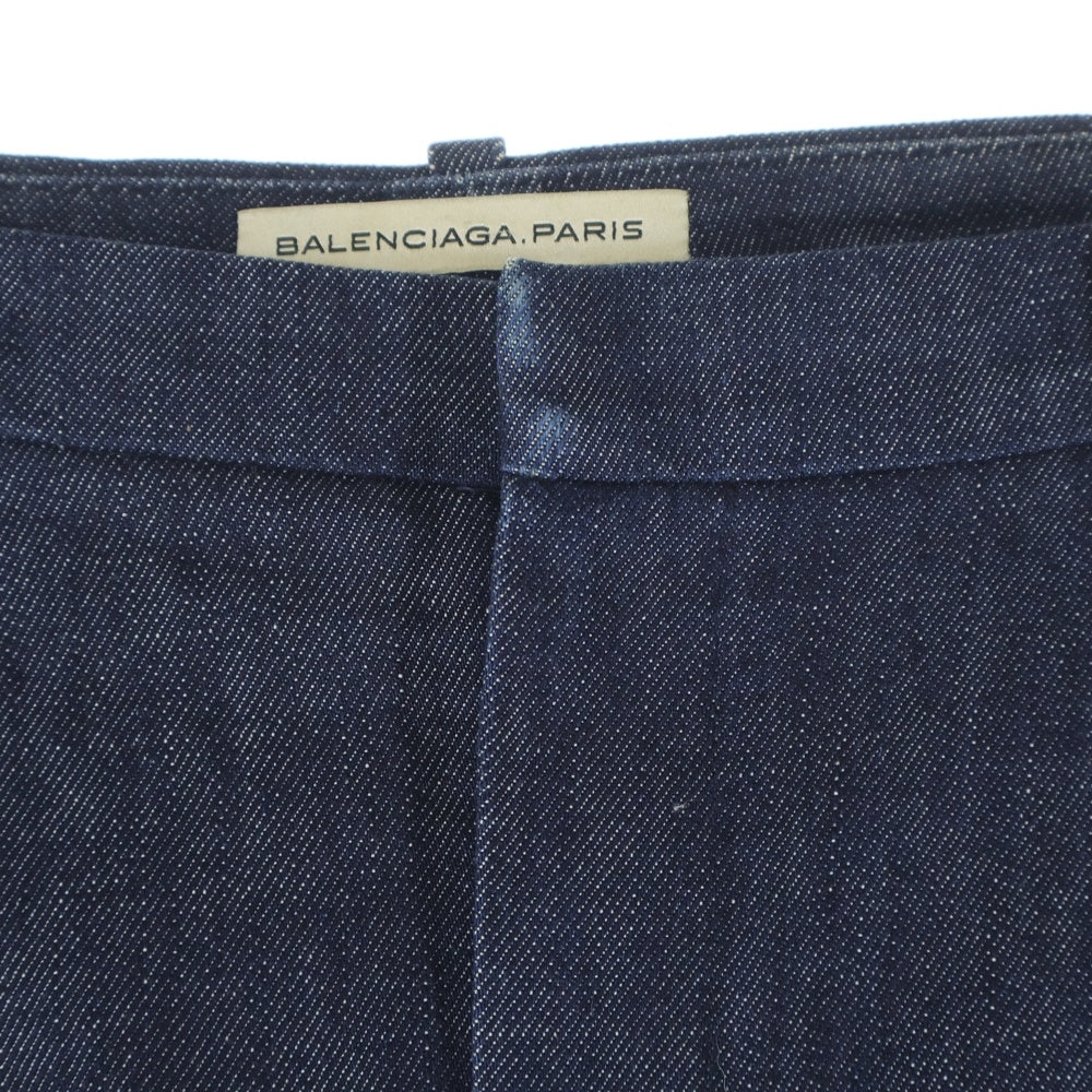 BALENCIAGA(バレンシアガ) センタープレス テーパードデニムスラックスパンツ インディゴ 293722 TBEA6