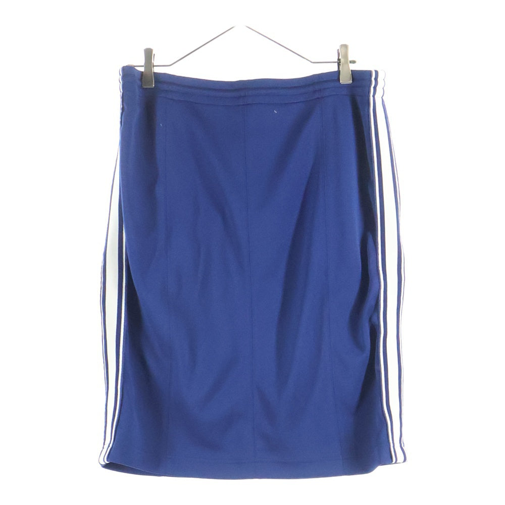 CELINE(セリーヌ) ロゴ刺繍 サイドラインスカート レディース ブルー