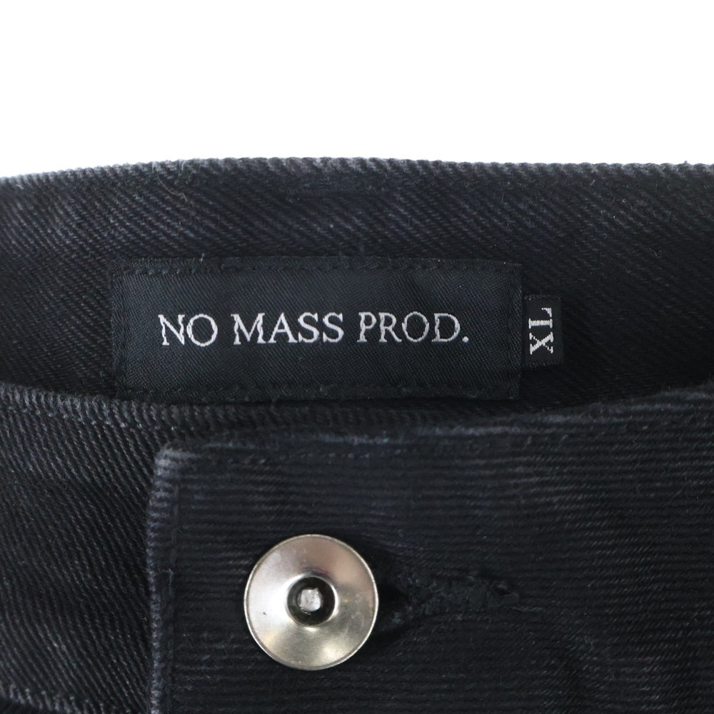 NO MASS PROD(ノーマスブロッド) 010GLM BAGGY DENIM SHORTS バギー デニムショーツ ハーフパンツ ブラック