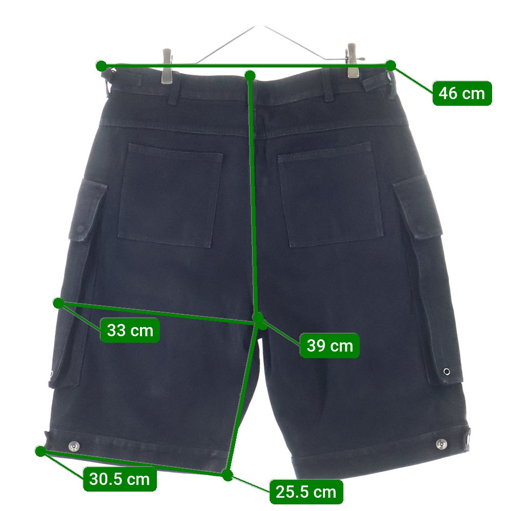 NO MASS PROD(ノーマスブロッド) 010GLM BAGGY DENIM SHORTS バギー デニムショーツ ハーフパンツ ブラック