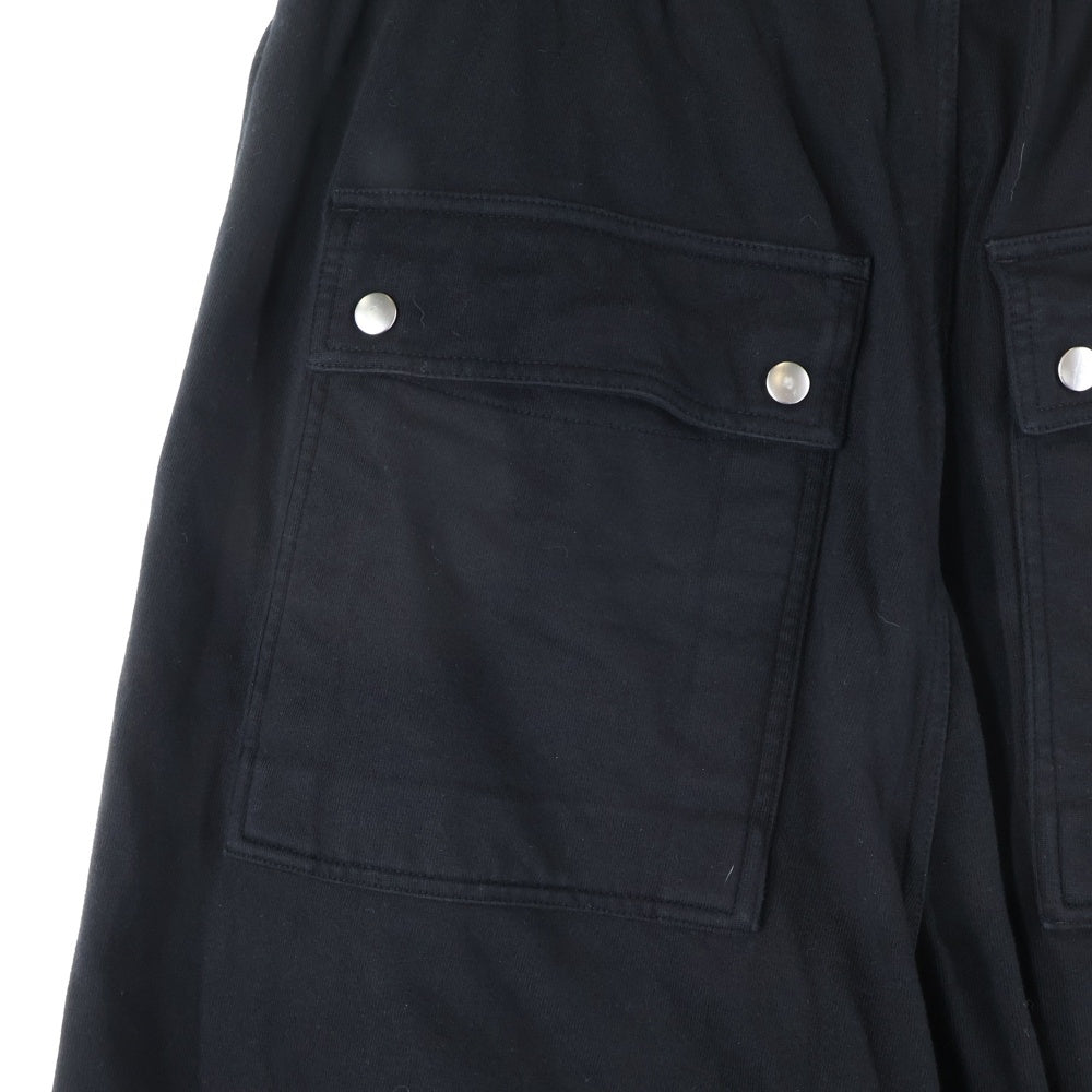 Rick Owens DRKSHDW(リックオウエンス ダークシャドウ) 25SS GETH BELAS ゲスベラ ドローストリング コットン スウェット ワイドパンツ ブラック DU01E3378-RIG