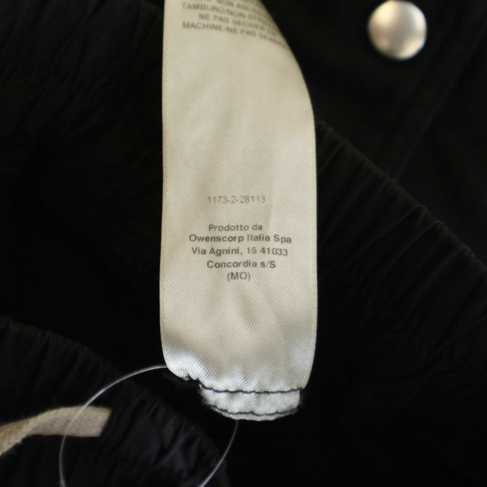 Rick Owens DRKSHDW(リックオウエンス ダークシャドウ) 25SS GETH BELAS ゲスベラ ドローストリング コットン スウェット ワイドパンツ ブラック DU01E3378-RIG